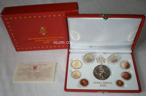 Coffret BE Vatican 8 pièces + une médaille