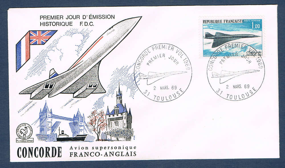 FRANCE poste 1666 FDC supersonique Concorde région Midi-Pyrénées 1976 