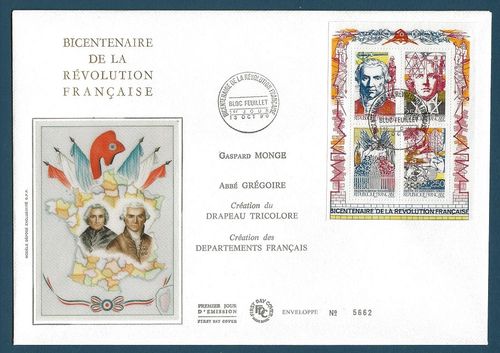 Enveloppe création du drapeau tricolore département Français