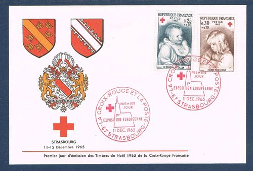 Enveloppes historiques Croix Rouge Française bébé à la cuiller
