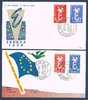 Enveloppes Europa Belgique - Italie 1958