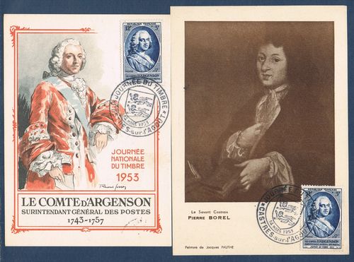 Cartes postales 1953 le comte d'Argenson des postes