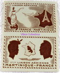 Vignettes 1ère Liaison Aérienne Martinique France Eiffel