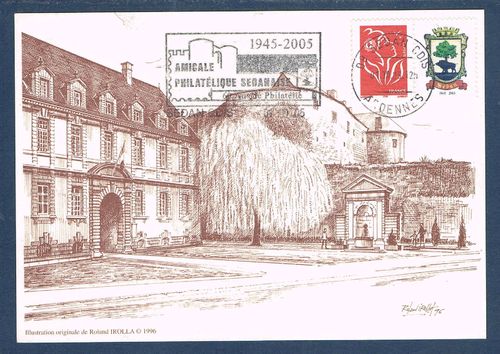 Carte postale Sedan place du château