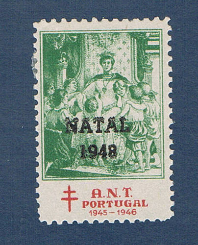 Timbre Tuberculose A.N.T. Portugal 1945 surchargé NATAL 1948