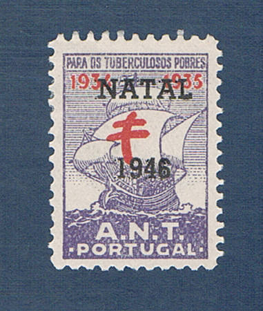 Timbre ANT Portugal Tuberculosos surchargé NATAL 1946