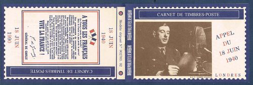 Carnet philatélique appel du 18 juin 1940