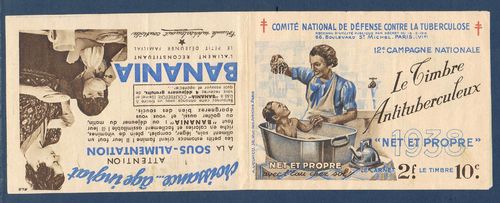 Carnet timbres antituberculeux 1938
