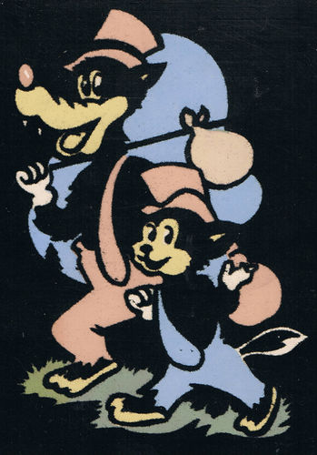 Carte postale Grand Loup et Petit Loup 1959