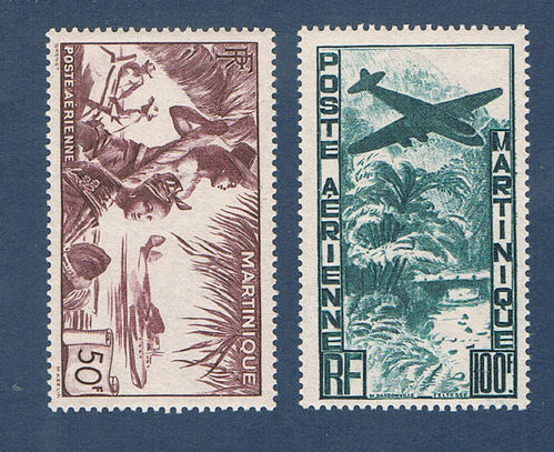 Timbres de Martinique Poste aérienne N°13 +14 neuf