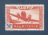 Timbre Mauritanie N°10 neuf Légende A.O.F. Avion