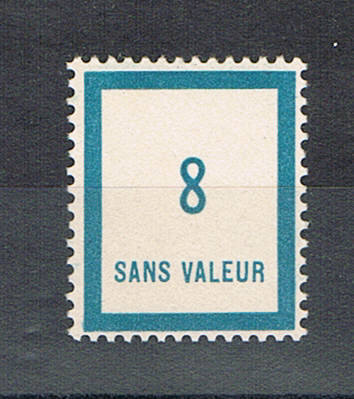 Timbre de France sans valeur Réf F83 - 8 bleu turquoise neuf