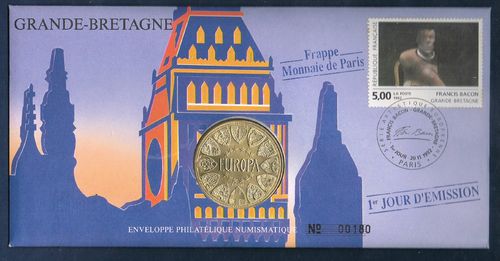 Enveloppe numismatique Médaille EUROPA 1990