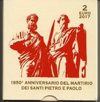 Vatican 2017 pièce 2 Euro version BE ST Pierre et ST Paul
