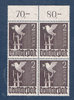Timbres Deutche Poste 2 Mark Colombre de la Paix Bloc de 4 timbres avec marge