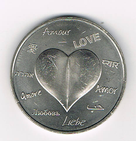 Médaille 2015 Amour-Love de couleur argent Monnaie de Paris