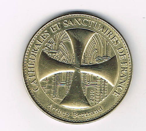 Médaille Jeton Cathédrale Notre Dame de Reims Arthus-Bertrand