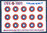 Carte comprenant 15 cocarde tricolore adhésifs couleurs Révolution