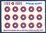 Carte comprenant 15 cocarde tricolore adhésifs couleurs Révolution