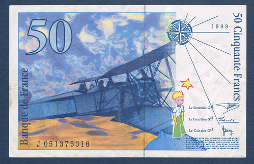 Billet Français 50 Francs de Saint-Exupéry série J051375316