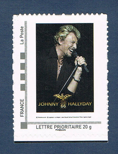 Vignette adhésive personnalisée Johnny Hallyday Tour 66