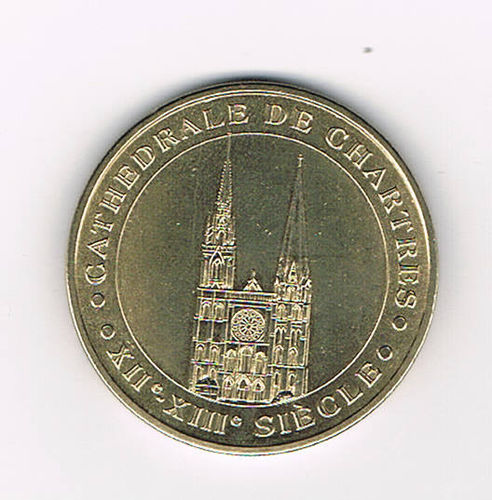 Jeton touristique 2013 Monument Cathédrale de Chartres
