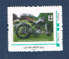 Timbre adhésif représentant une moto de marque Simco 1953