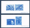 Gravures série les Oiseaux Toucan ariel-Colibri tête bleue