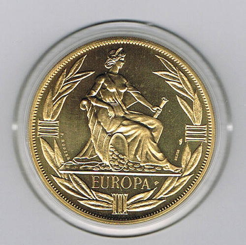 Médaille Europa 1980 L'Europe personnifiée Emblème du Parlement