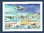 Bloc feuillet de 6 timbres Avion bombardier d'eau avec flotteur