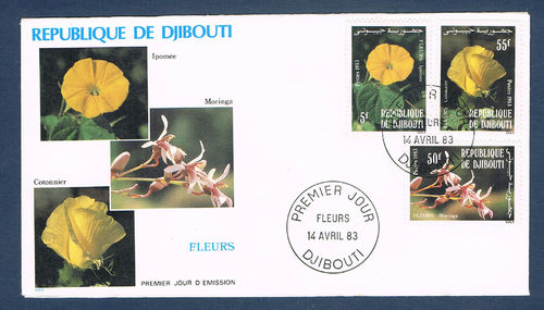 Enveloppe Fleurs Moringa Cotonnier République de Djibouti