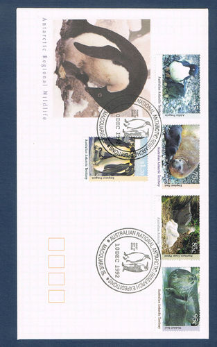 Enveloppe philatélique Australian Territory comprenant 5 timbres