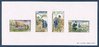 Feuillet compenant 4 timbres vignette Royaume du Laos