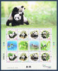 Feuillet Hong Kong China Giant Pandas Bloc de 8 timbres