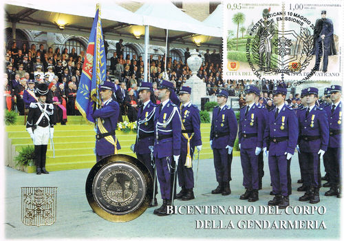 Enveloppe Numis du Vatican corps de la Gendarmerie