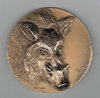 Médaille Française bronze rare Sanglier signée JP Réthoré