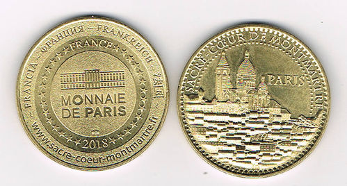 Jeton Basilique du Sacré Coeur de Montmartre Monnaie Paris 2018