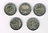 Lot 5 pièces différentes de 2Euros commémoratives de circulations