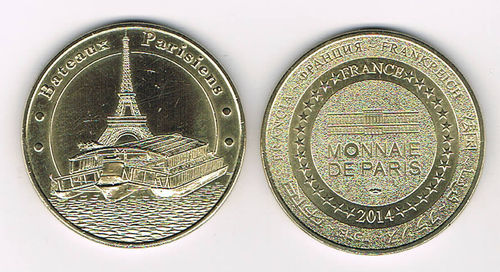 Jeton touristique France 2014 Monnaie de Paris Bateaux Parisiens