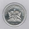 Pièce argent 5 Dollars 1975 Trinidad & Tobago Diamètre 40mm