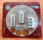 Saint Marin 2006 rouleaux 1ct + 2cts + 5cts 21 x 3 = 63 pièces