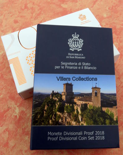 Saint Marin 2018 coffret BE série de 8 +2 pièces commémoratives