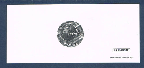 Gravure ballon noir Coupe du Monde de Football France 98