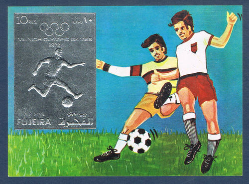 Bloc illustration gaufrée argent Munich Olympic Games 1972