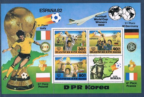 Feuillet coupe du monde de Football World Cup Winners 1982