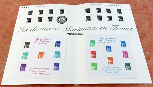 Souvenir officiel les dernières Mariannes en Francs Promo