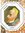 Timbre autoportrait octogonal Edouard Vuillard de couleurs