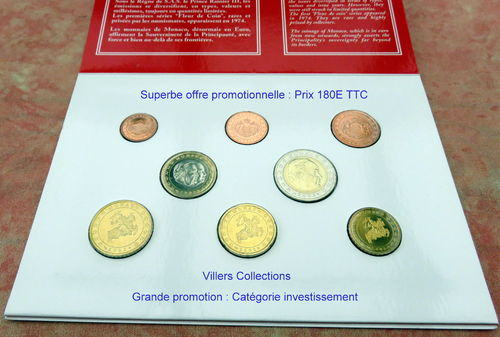 Grande promotion Monaco série 8 pièces en coffret BU 2002