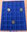 Lot de 2 feutrines bleues vif comprenant 35 cases carrées