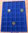 Lot de 2 feutrines bleues vif comprenant 35 cases carrées